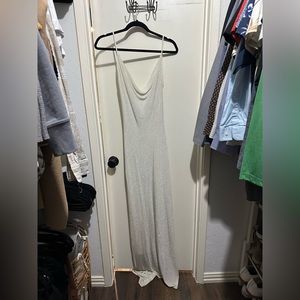CACHE Vintage white shiny dress